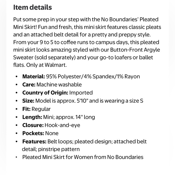 🌸2 for $25🌸 NWT Elegant Black Pinstripe Mini Skirt - Picture 5 of 6